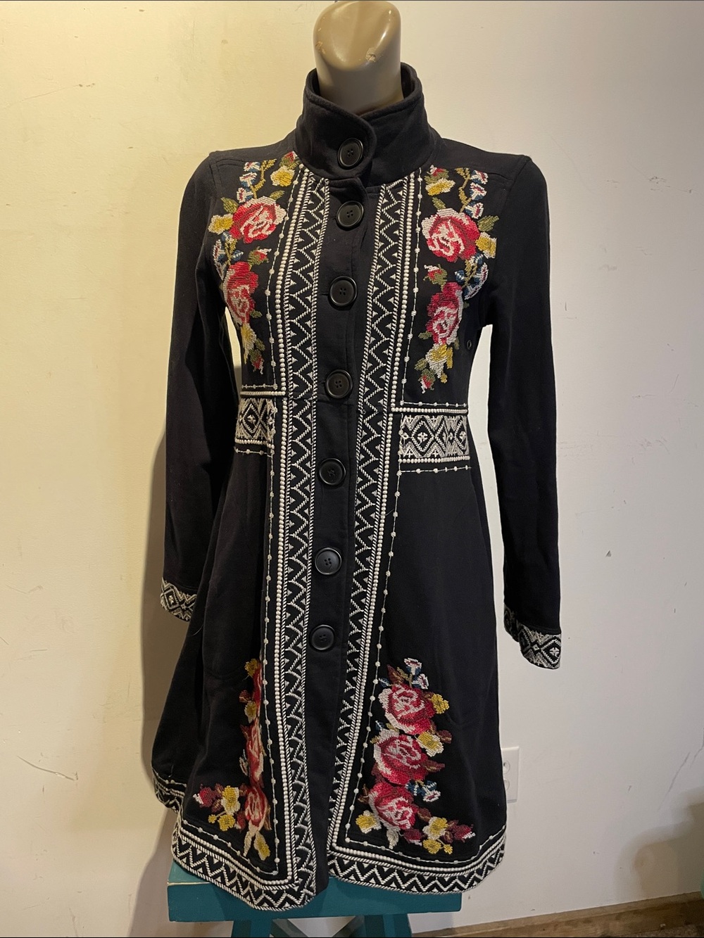 Johnny Was Joy was floral embroidered jacket